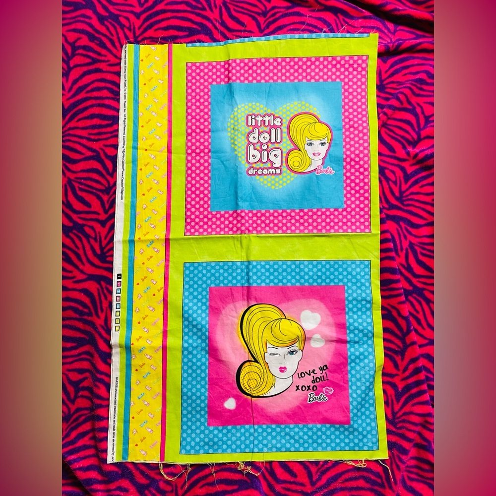 Barbie cotton panel fabric